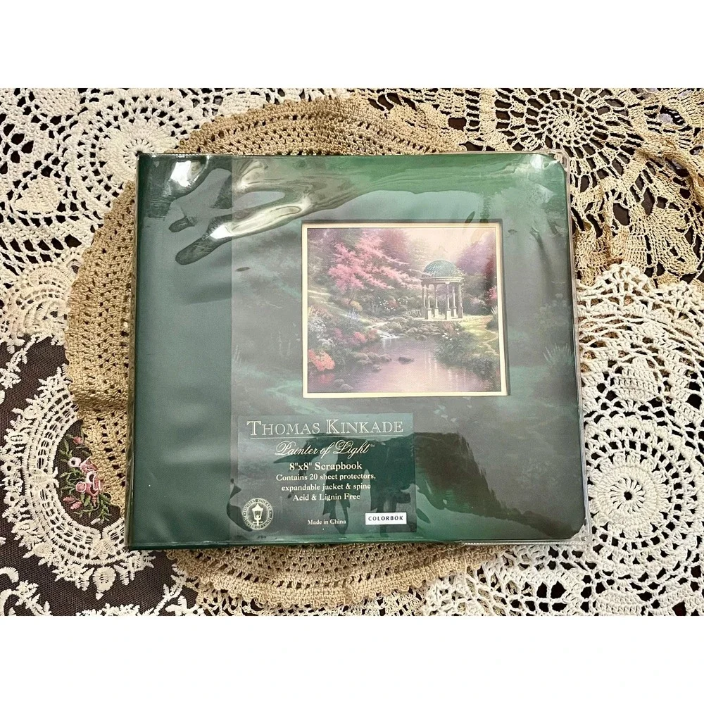 Vintage Thomas Kinkade Painter of Light 8x8 Photo Album Scrapbook NEVER USED